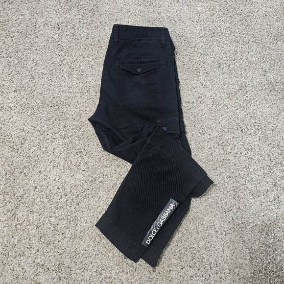 Dolce & Gabbana Logo Pant Size Size 48 Black
